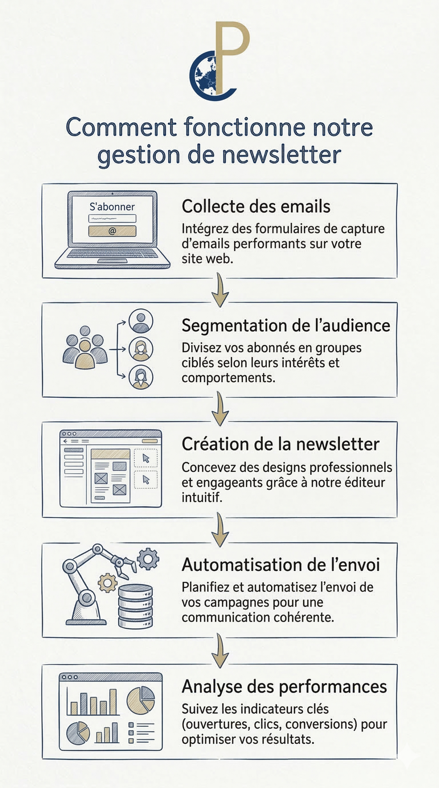 gestion newsletter emailing communication clients
